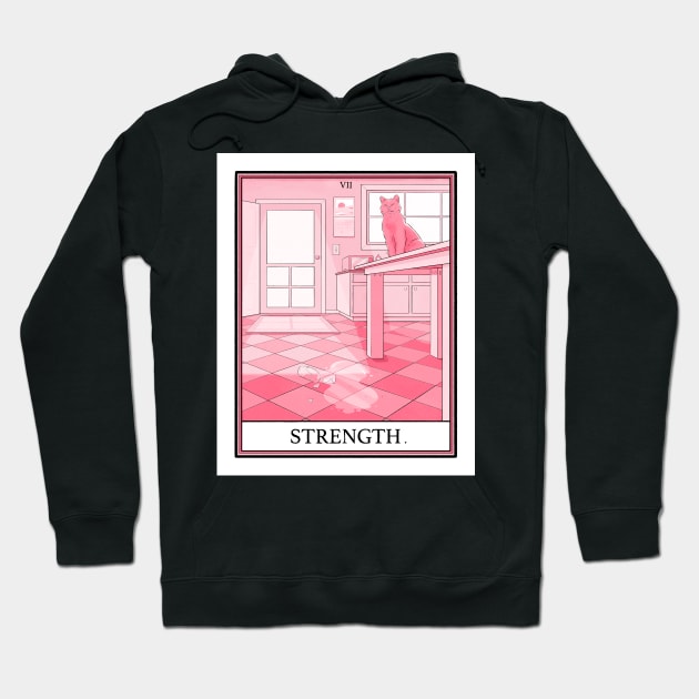 Strength Cat Tarot Hoodie by B McCormick ART